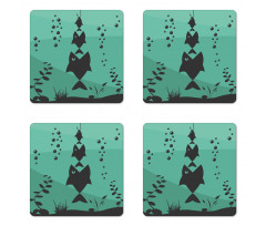 Underwater Life Themed Coaster Set Of Four