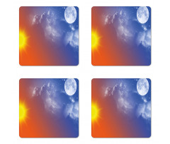 Galaxy Sun Clouds Coaster Set Of Four