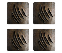 Wild Beast Claws Coaster Set Of Four