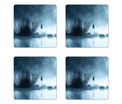 Fog Forest Night Coaster Set Of Four