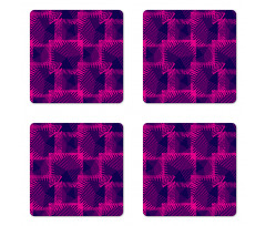 Dark Colored Trippy Coaster Set Of Four