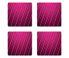 Abstract Striped Art Coaster Set Of Four