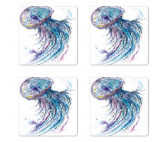 Aqua Colors Creative Coaster Set Of Four