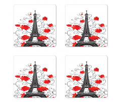 Romantic Paris Art Coaster Set Of Four