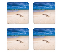 Deserted Sandy Beach Coaster Set Of Four