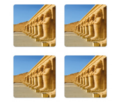 Hatshephut Building Photo Coaster Set Of Four