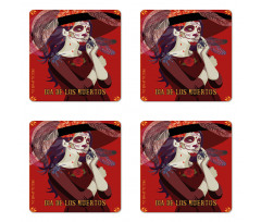 Dead Corpse Girl Coaster Set Of Four