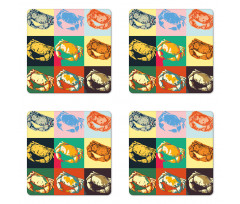 Composition of Crabs Coaster Set Of Four