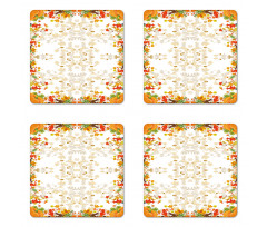 Maple Leaf Woods Coaster Set Of Four