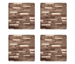 Brown Farmhouse Style Coaster Set Of Four