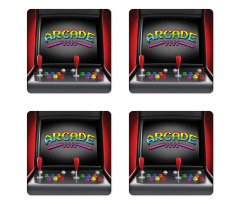 Arcade Retro Fun Coaster Set Of Four