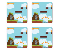 Arcade Knight 90's Coaster Set Of Four