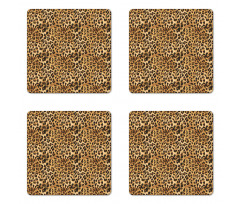 Leopard Print Coaster Set Of Four