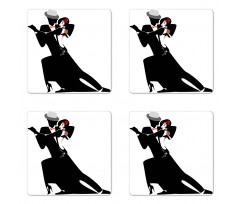 Romantic Dance Partners Coaster Set Of Four