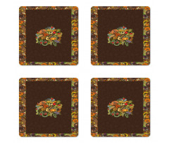 Fall Festivities Coaster Set Of Four