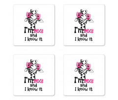 Funny Animal Fashion Coaster Set Of Four