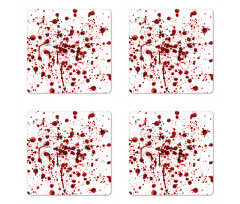 Splashes of Blood Scary Coaster Set Of Four