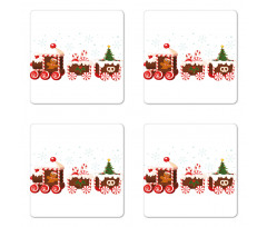 Gingerbread Train Coaster Set Of Four