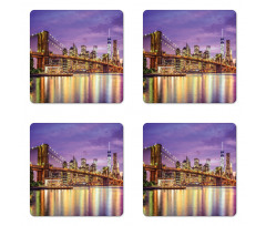 Broadway Scenery NYC Coaster Set Of Four