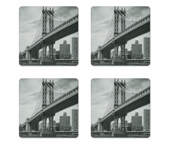 Bridge in New York City Coaster Set Of Four