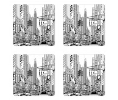 Downtown Manhattan Coaster Set Of Four