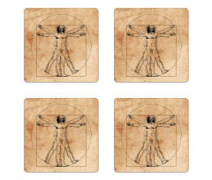 Human Painting Coaster Set Of Four