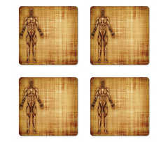 Human Body Style Coaster Set Of Four