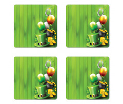 Shamrock Charm Coaster Set Of Four