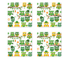 Ir˝sh Owls Coaster Set Of Four