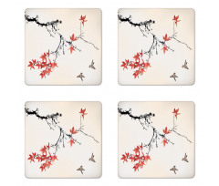 Romantic Spring Theme Coaster Set Of Four