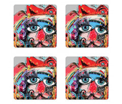 Grafitti Sketchy Paint Coaster Set Of Four