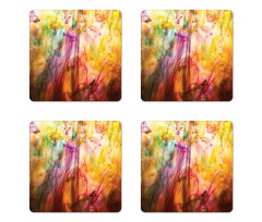 Rainbow Colored Image Coaster Set Of Four