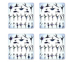 Female Ballet Dancers Coaster Set Of Four