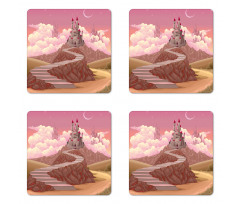 Hill Sunset Castle Coaster Set Of Four