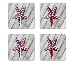 Star US Flag Coaster Set Of Four