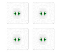 Eye Form Digital Picture Coaster Set Of Four