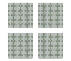 Abstract Art Floral Coaster Set Of Four