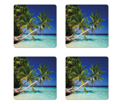Tropic Island Palms Coaster Set Of Four