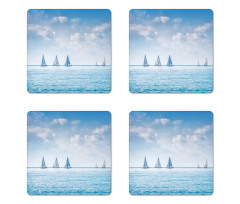 Sail Boats Regatta Race Coaster Set Of Four