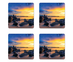 Horizon Sky Beach View Coaster Set Of Four