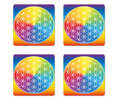 Peace Flower Child Youth Coaster Set Of Four