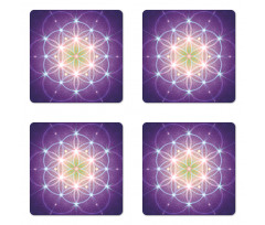 Sign of Cosmos Folk Coaster Set Of Four