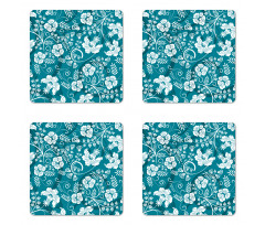 Floral Romantic Beams Coaster Set Of Four