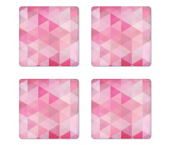 Abstract Vintage Triangles Coaster Set Of Four