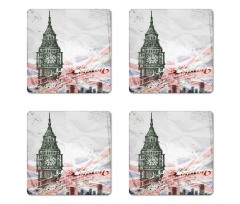 Vintage Big Ben London Coaster Set Of Four