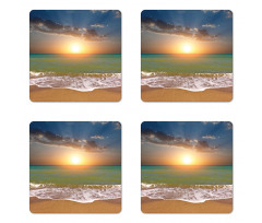 Idyllic Beach Scenery Coaster Set Of Four