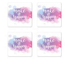 Positive Words Paint Coaster Set Of Four