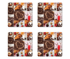 Croissant and Coffee Coaster Set Of Four