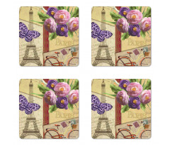 French Landmarks Tower Coaster Set Of Four