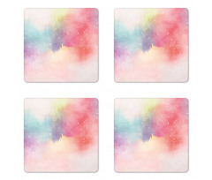 Abstract Digital Paint Coaster Set Of Four